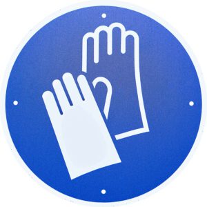 Gebotsschild "Handschutz benutzen"