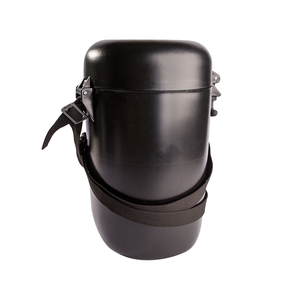Tragedose Chlorgasmaske mit Tragegurt