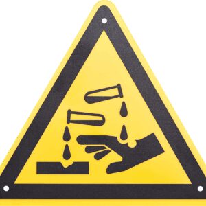Warnschild "Warnung vor ätzenden Stoffen"