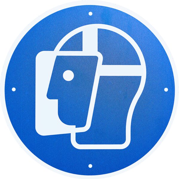 Gebotsschild "Gesichtschutz benutzen"