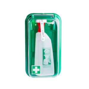 Wandbehälter für zwei Augespülflaschen