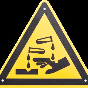 Warnschild "Warnung vor ätzenden Stoffen"